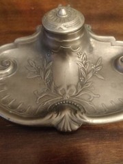 Antique Victorian probably late 1890s? Art Nouveau ink well
