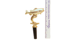 METAL GOLD BASS FISH TROPHY FOR A BEER TAP HANDLE