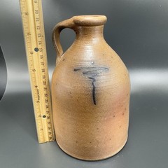 Vintage 1988 Braun Buffalo NY Stoneware Jug Container Brown Salt Glaze Pottery