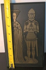 Medieval Tomb Brass Rubbing Jay Peryent & Wife Digswell, Hertfordshire,England