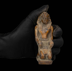 Ancient Egyptian King Khufu Kneeling Statue Pharaonic Pharaoh Stone Artifact BC