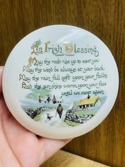 Belleek Fine Parian China Irish Blessing Box JUST LID.