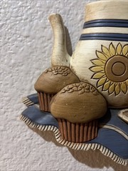 Vintage Home Interiors Plastic Wall Plaque Cottagecore Teapot Made In USA