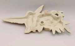 Vintage Burwood Hummingbird 2 Pc Wall Hanging Plaque Made In USA