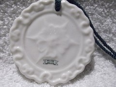 Belleek Irish Blessing Hanging Ornament Fine Parian China Made in Ireland