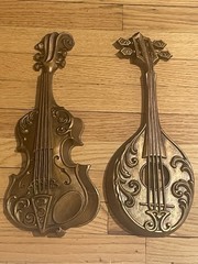 Sexton Co. USA Metal Violin Mandolin 1975 VTG Music Wall Decor Made in USA