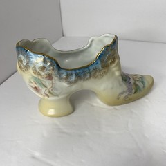 VINTAGE RS SUHL MARKED HAND PAINTED VICTORIAN EDWARDIAN PORCELAIN SHOE