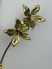 Home Interiors Metal Brass Butterflies & Flowers Wall Art MCM Vintage Boho 2x