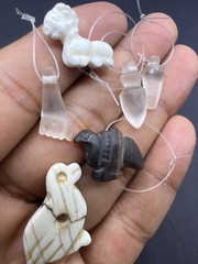 Collection Of 6 Pics Rare Ancient Old Different Crystal Jasper & She’ll Amulets