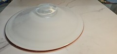 Murano Glass bowl Bright Orange 🍊 White 13 1/2 Inches Wide