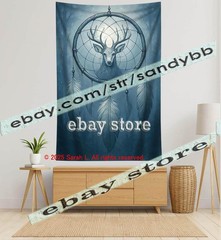 Deer Dreamcatcher Tapestry 3D relief look Wall Art decor 39X59 in