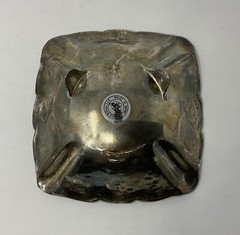Davco Silver Ltd Footed Ornate Trinket Dish 4″ Silver Plated Victorian Vintage
