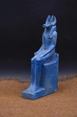 EGYPTIAN ANTIQUE STATUE RARE EGYPTIAN ANTIQUITIES OF GOD ANUBIS PHARAONIC BC