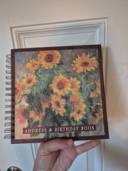 Address and Birthday Book, Robert Frederick Ltd. 1999, Sunflowers, Art