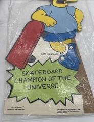 Bart Simpsons Cardboard Cut Outs 17″ Tall Standees 1990 Rare Un-opened