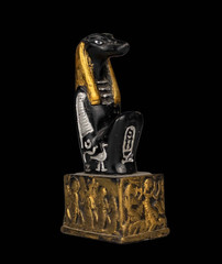 Authentic Ancient Egyptian Stone Bust God Sobek Statue Hieroglyphic Figurine BC