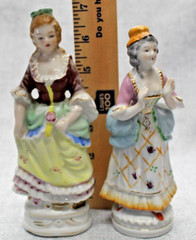 6 Vintage Occupied Japan Figurines Woman Hand Painted Victorian/Edwardian