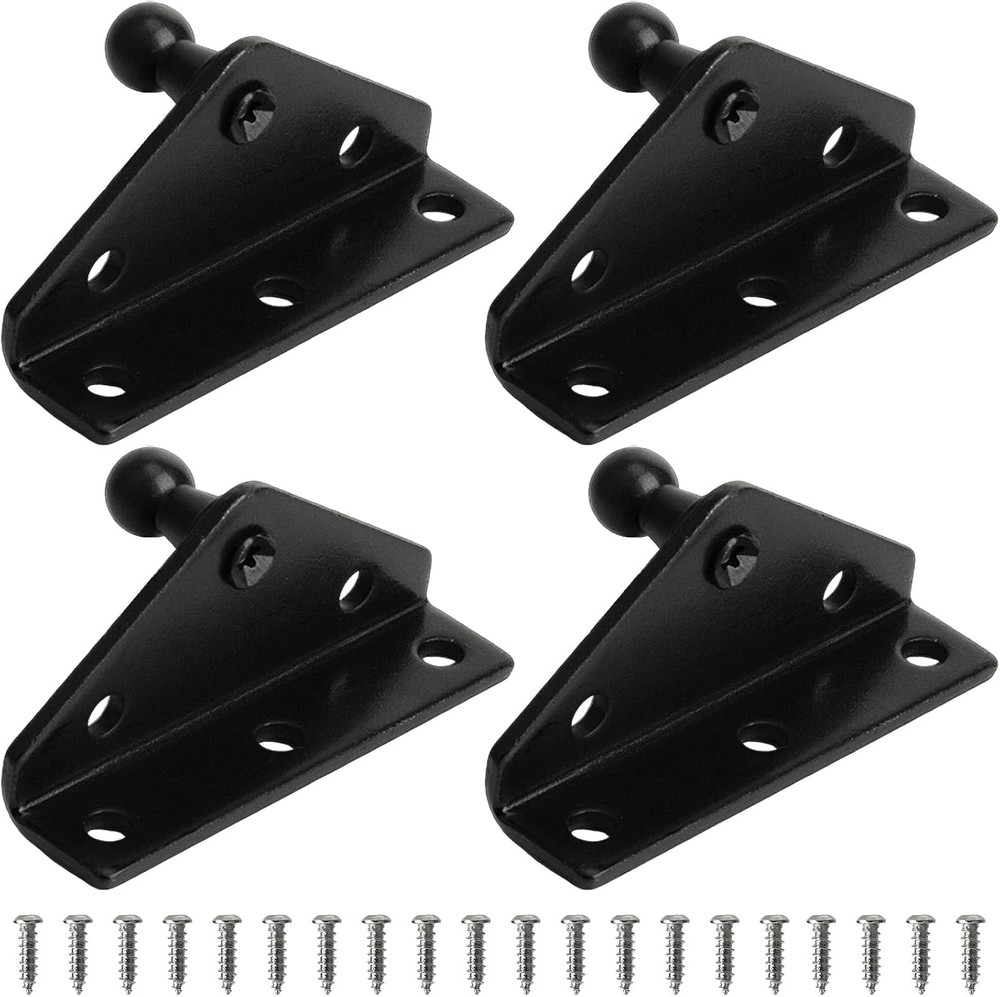 4 Pack 10mm Ball Stud Bracket Gas Strut Mounting Bracket for Lift Support Shocks