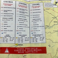 1960s Esso Schweiz Suisse Switzerland Fold Out Travel Map L3-3