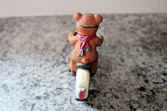 Brown Bear Motorcycle Cruiser Figurine
