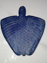 Ancient rare Lapis lazuli big etched design amulet from Afghanistan