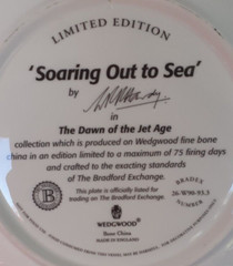 Stunning Trio of Ltd Edition Wedgwood”The Dawn of the Jet Age”Collection Plates