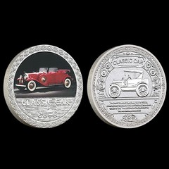 Classic Car 5 Coin Set with Gift Box Certificate Commemorative Collectibles Gift