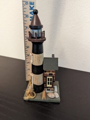 MINIATURE WOODEN LIGHTHOUSE 8.5″ Tall Unbranded