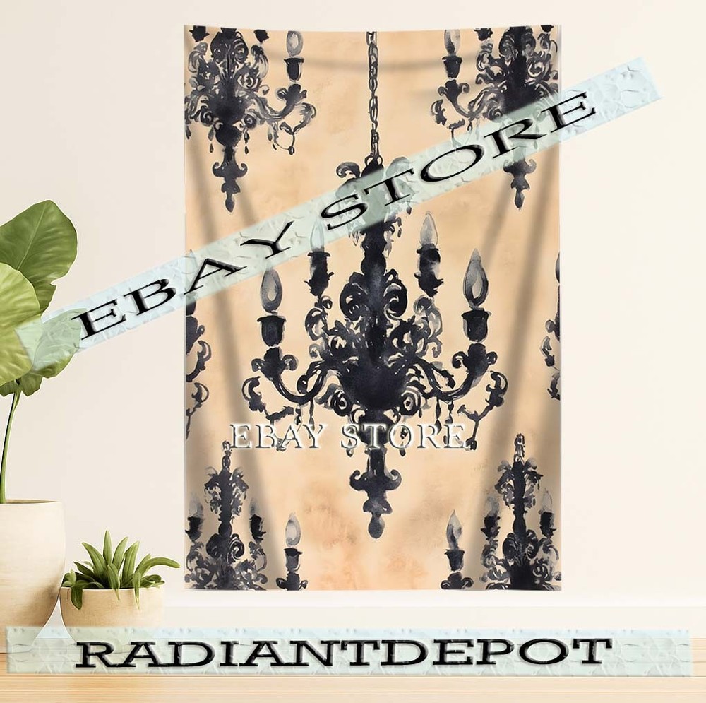 Gothic Candle Chandelier Tapestry black chandelier gothic home decor victorian 3
