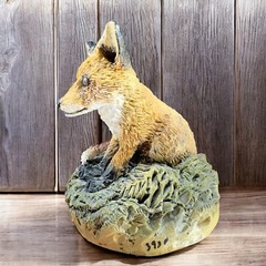 Arden Sculptures Collection Made In Britain Figurine Fox Figurine Resin Decor