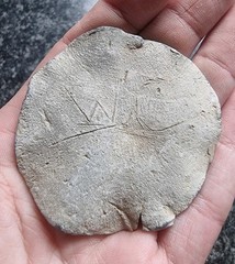Metal Detecting Find Lead Disc WC Medieval /Post Medieval Antique 56mm 64.88g
