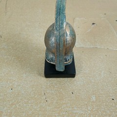 Vintage Small Ancient Greek Copper Corinthian Helmet Roman Spartan 5″ Figurine