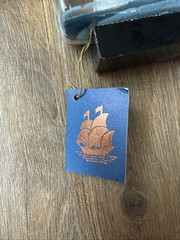 Vintage 3 Masted Schooner Ships In A Bottle Impressed Cork Seal John Madison