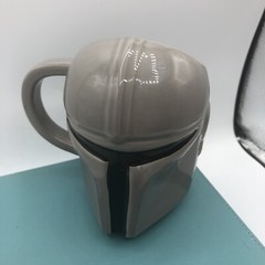 Star Wars 😊 The Mandalorian Mando the Bounty Hunter Helmet Ceramic Mug