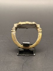 Large ancient Roman Ring bronze ring with decorated engraved bezel Antique Ring