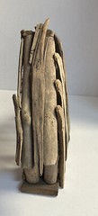 Vtg Driftwood Nativity Creche Hand Crafted Wood Sticks Folkart Rustic Display