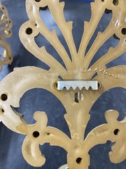 2 Burwood Products Gold Tone Wall Art Candle Plastic Holder Sconces Vintage 15″
