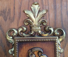 Vtg 1971 Gold Syroco Floral Fruit Wall Plaque 20” Tall 7222 Made In USA PVUC MCM