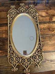 1975 Burwood Wall Mirror Hollywood Regency Ornate Gold Large 4975 32.5”x15”