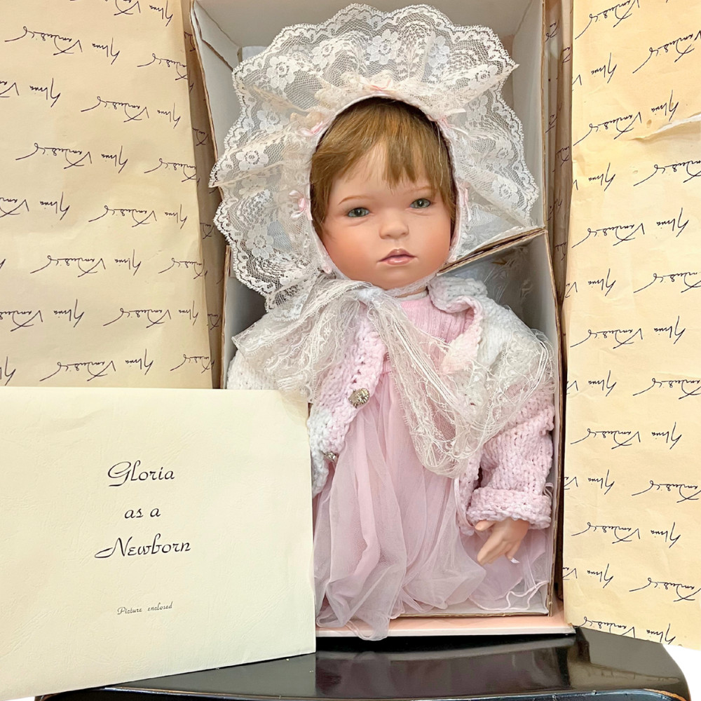 Vintage Gloria Vanderbilt Porcelain Doll COA, Box Limited Edition Realistic Baby