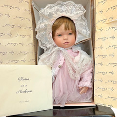 Vintage Gloria Vanderbilt Porcelain Doll COA, Box Limited Edition Realistic Baby