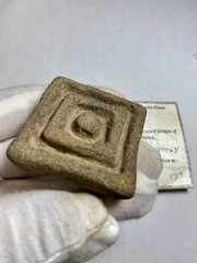 Pre-Columbian Ecuador Terracotta Seal La Tolita Tolita Culture Certified Ancient