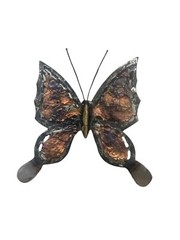 3 Vintage Home Interior Metal Brass Copper Tin Butterflies Wall Decor