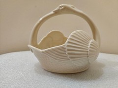 Vintage Lenox Double swan basket bowl Made in USA with gold logo