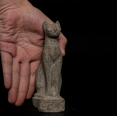 Pharaonic Stone Goddess Antiques Ancient Egyptian Antiquities Bastet Cat Statue