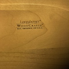 Longaberger WoodCrafts Lid-All-Amer Host Block Party/X-Lg Oval Picnic-Pre-owned
