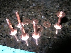 Lot of 3 Copper Rivets Longaberger BASKET Handle Repair Kit 1/8″ Round 1″ Length