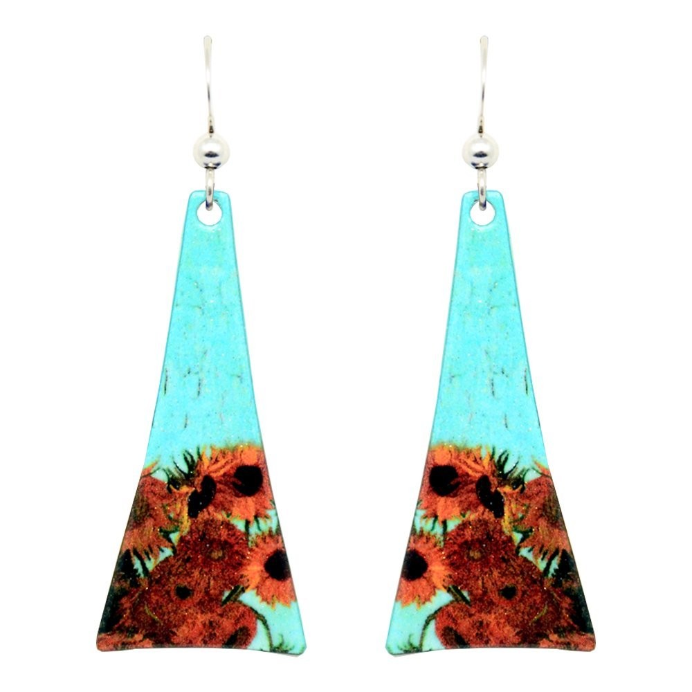 d’ears Sunflowers Van Gogh Earrings d ears Non Tarnish Sterling Silver French