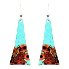 d’ears Sunflowers Van Gogh Earrings d ears Non Tarnish Sterling Silver French