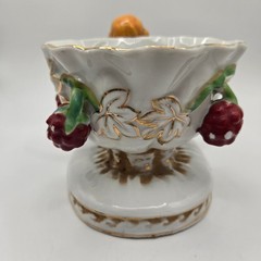 VTG Porcelain Centerpiece Bowl Cherub Occupied Japan Hand Painted Gold Trim
